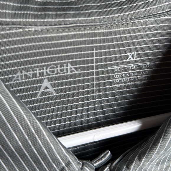 NC State Wolfpack Polo Shirt Mens XL Black Gray Duffy Stretch Golf Football Wolf - Picture 3 of 11